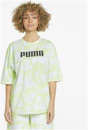 Puma Summer Graphic Γυναικείο Αθλητικό T-shirt Πράσινο από το SportsFactory