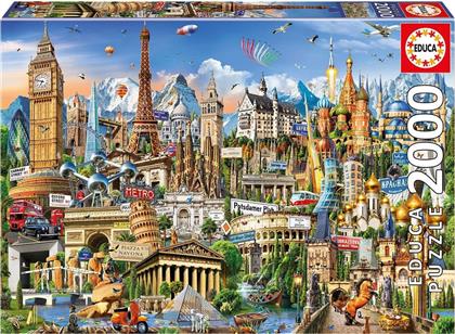 Puzzle Europe Landmarks 2D 2000 Κομμάτια