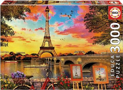Puzzle Sunset In Paris 2D 3000 Κομμάτια από το Plus4u
