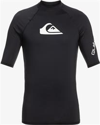 Quiksilver All Time Ανδρική Κοντομάνικη Αντηλιακή Μπλούζα Μαύρη από το Cosmos Sport