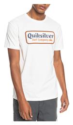Quiksilver Border To Border Ανδρικό T-shirt Λευκό με Λογότυπο