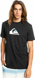 Quiksilver Comp Ανδρικό T-shirt Μαύρο με Λογότυπο