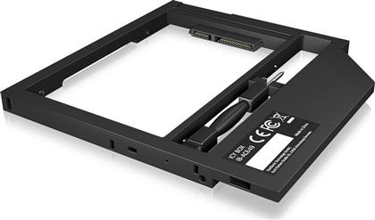 Icy Box Caddy For 2.5Inch SATA HDD/SSD In 9 or 9.5mm Notebook DVD Bay Μαύρο (IB-AC649)