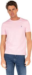 Ralph Lauren Ανδρικό T-shirt Ροζ Μονόχρωμο από το Spartoo