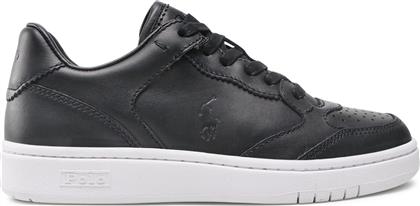Ralph Lauren Court Lux Ανδρικά Sneakers Μαύρα