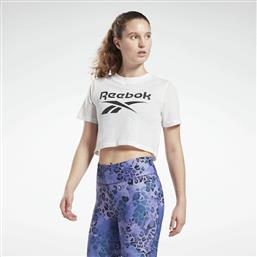 Reebok Identity Κοντομάνικη Γυναικεία Αθλητική Μπλούζα σε Λευκό χρώμα