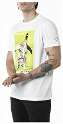 Replay Ανδρικό T-shirt Λευκό Με Στάμπα από το New Cult