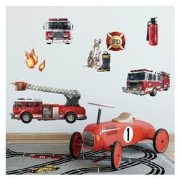 RoomMates Decor Παιδικό Διακοσμητικό Αυτοκόλλητο Τοίχου Πυροσβεστικά Οχήματα