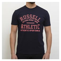 Russell Athletic Ανδρικό T-shirt Navy Μπλε με Στάμπα από το Plus4u