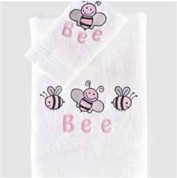 Rythmos Honey Bee Σετ Βρεφικές Πετσέτες Pink 2τμχ από το MyCasa