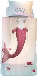 Saint Clair Σετ Παιδικό Πάπλωμα Μονό με Μαξιλαροθήκη Mermaid Ροζ 160x220εκ. από το Katoikein