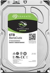 Seagate BarraCuda Desktop 6TB HDD Σκληρός Δίσκος 3.5'' SATA III 5400rpm με 256MB Cache για Desktop