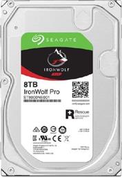 Seagate IronWolf Pro 8TB HDD Σκληρός Δίσκος 3.5'' SATA III 7200rpm με 256MB Cache για NAS