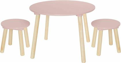 Σετ Παιδικό Τραπέζι με Καρέκλες JB- από Ξύλο Ροζ από το Plus4u