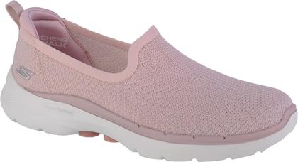 Skechers Walk 6 Clear Virtue Γυναικεία Slip-On Ροζ από το MybrandShoes