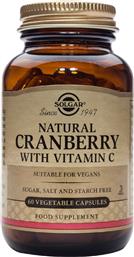 Solgar Natural Cranberry with Vitamin C 60 φυτικές κάψουλες