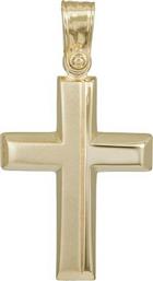 Σταυροί Βάπτισης - Αρραβώνα Ανδρικός χρυσός σταυρός Κ14 λουστρέ ματ 036154 036154 Ανδρικό Χρυσός 14 Καράτια