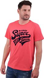 Superdry Collegiate Graphic Standard Weight Ανδρικό T-shirt Φούξια Με Στάμπα