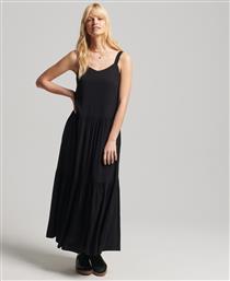 Superdry Studios Maxi All Day Φόρεμα με Τιράντα Μαύρο