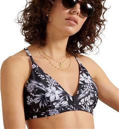 Superdry Surf Bikini Τριγωνάκι Floral Μαύρο