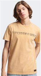 Superdry Vintage Corp Ανδρικό T-shirt Μπεζ με Λογότυπο