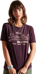 Superdry Vl Boho Sparkle Γυναικείο T-shirt Μπορντό