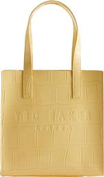 Ted Baker Reptcon Γυναικεία Τσάντα Ώμου Κίτρινη