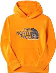 The North Face Παιδικό Φούτερ με Κουκούλα και Τσέπες Πορτοκαλί