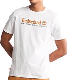 Timberland Ανδρικό T-shirt Λευκό με Λογότυπο από το Clodist