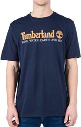 Timberland Ανδρικό T-shirt Navy Μπλε με Λογότυπο από το Plus4u