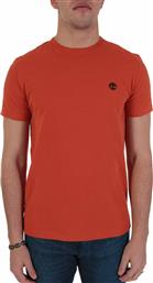 Timberland Ανδρικό T-shirt Πορτοκαλί Μονόχρωμο