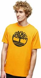 Timberland Kennebec River Ανδρικό T-shirt Dark Cheddar Με Λογότυπο από το Tobros