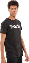 Timberland Kennebec River Ανδρικό T-shirt Μαύρο Με Λογότυπο από το Altershops