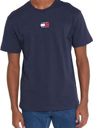 Tommy Hilfiger Ανδρικό T-shirt Navy Μπλε με Λογότυπο από το Sneaker10