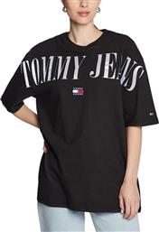 Tommy Hilfiger Γυναικείο Oversized T-shirt Μαύρο