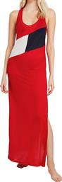 Tommy Hilfiger Ασύμμετρο Καλοκαιρινό All Day Φόρεμα Μακό Κόκκινο