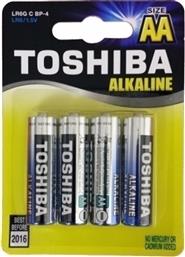 Toshiba Αλκαλικές Μπαταρίες AA 1.5V 4τμχ από το Plus4u