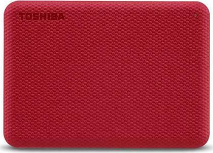 Toshiba Canvio Advance 2020 USB 3.2 Εξωτερικός HDD 2TB 2.5'' Κόκκινο