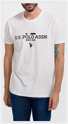 U.S. Polo Assn. Ανδρικό T-shirt Λευκό με Στάμπα από το Tobros