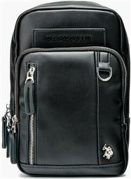 U.S. Polo Assn. Cambridge Slim Backpack Crossbody Ανδρική Τσάντα Στήθους σε Μαύρο χρώμα