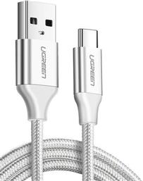 Ugreen Braided USB 2.0 Cable USB-C male - USB-A male Λευκό 2m (60133)