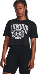 Under Armour Γυναικείο Αθλητικό Crop T-shirt Μαύρο