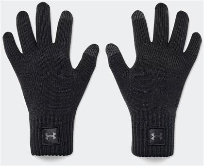 Under Armour Halftime Μαύρα Ανδρικά Πλεκτά Γάντια Αφής από το MybrandShoes