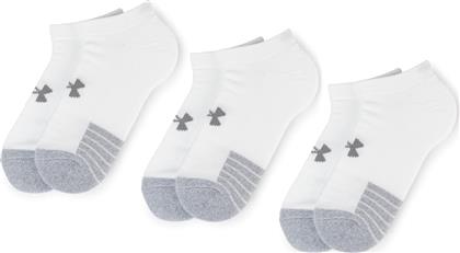 Under Armour Heatgear Αθλητικές Κάλτσες Λευκές 3 Ζεύγη από το MybrandShoes