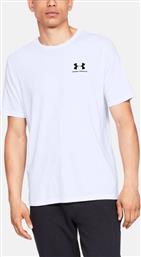 Under Armour Sportstyle Left Chest Ανδρικό Αθλητικό T-shirt Κοντομάνικο Λευκό από το HallofBrands