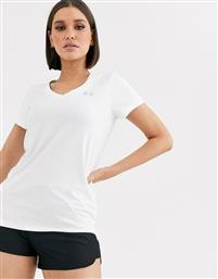 Under Armour Tech Γυναικείο Αθλητικό T-shirt Fast Drying με V Λαιμόκοψη Λευκό