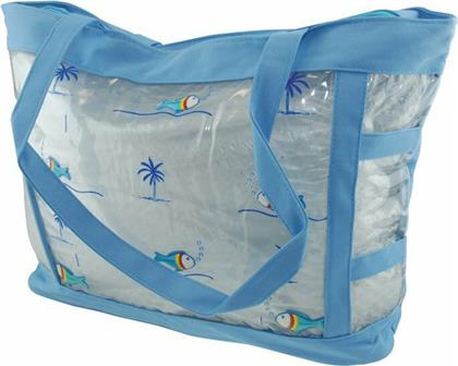 Unigreen Πλαστική Τσάντα Θαλάσσης Αδιάβροχη Διάφανη/Μπλε από το Esmarket