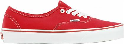 Vans Authentic Γυναικεία Sneakers Κόκκινα