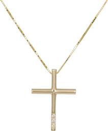 Βαπτιστικοί Σταυροί με Αλυσίδα Χρυσός γυναικείος σταυρός Κ14 με αλυσίδα 041253C 041253C Γυναικείο Χρυσός 14 Καράτια από το Kosmima24