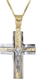 Βαπτιστικοί Σταυροί με Αλυσίδα Σταυρός βάπτισης για αγόρι Κ14 C021840 021840C Ανδρικό Χρυσός 14 Καράτια
